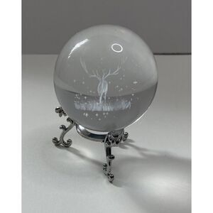 Crystal Ball Elk Statue Creative Home Decoration With Ball Silver Base